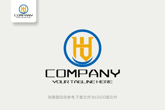 HU电子化工网站标志logo