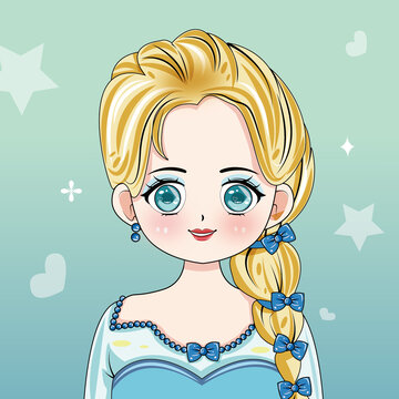 卡通公主插畫矢量插畫
