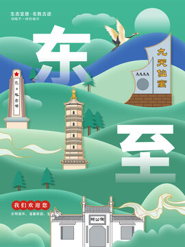东至县生态绿色城市海报展板