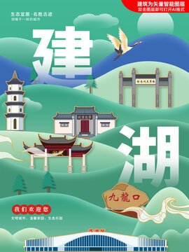 建湖縣生態(tài)綠色城市海報(bào)展板