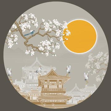 手繪故宮刺繡花鳥