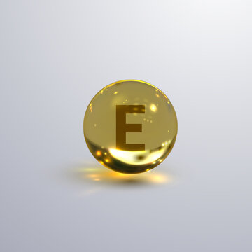 维生素E写实营养补充剂元素