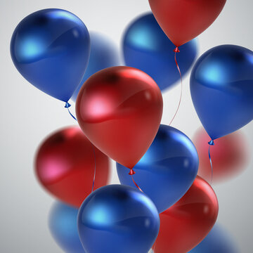 红蓝交错气球装饰背景