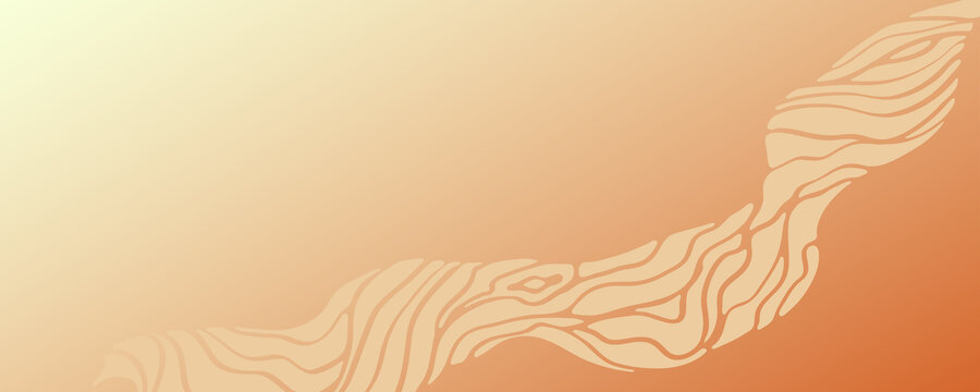 抽象波浪线条光泽橘色背景