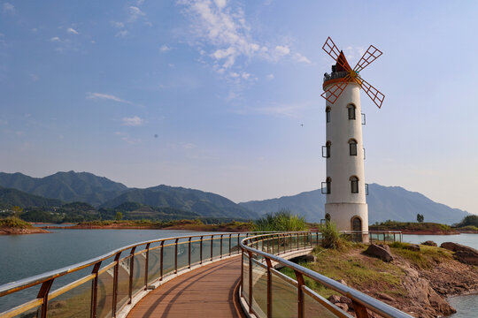 浙江杭州千岛湖灯塔