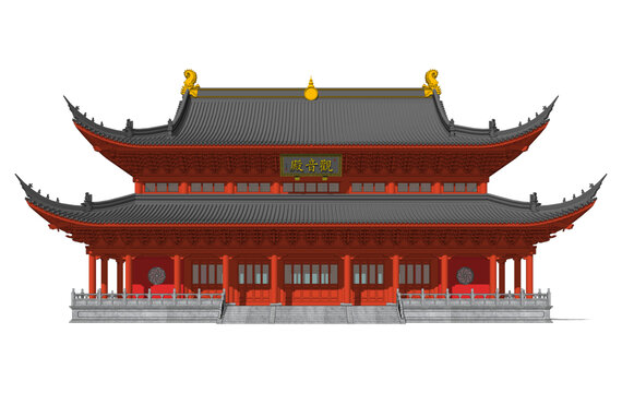 觀音殿古建筑PSD
