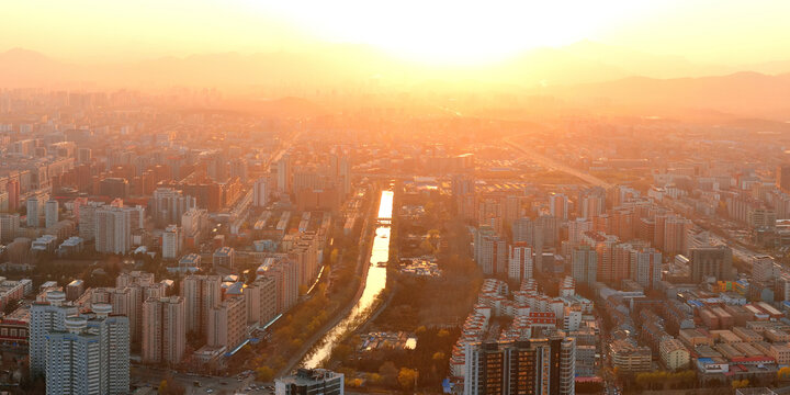 夕阳城市