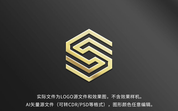 S六邊形LOGO標志設計