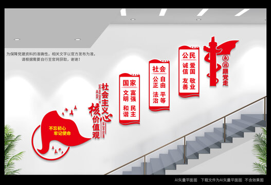 價(jià)值觀(guān)階梯文化墻