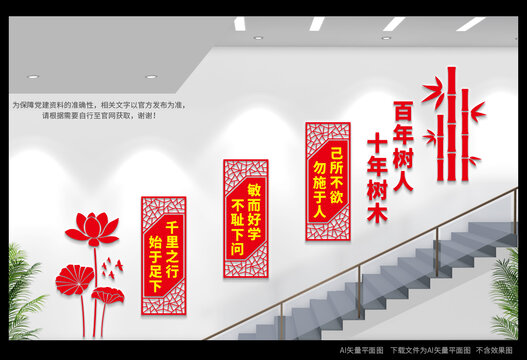 學校樓梯間文化墻
