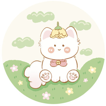萌萌貓咪頭像封口貼