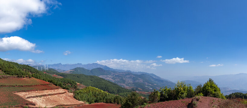 东川红土地全景图