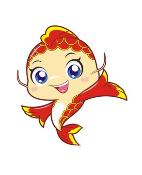 卡通可愛(ài)小鯉魚(yú)