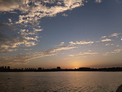 夕阳下的城市