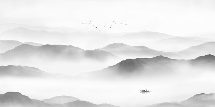 水墨山水畫