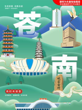苍南县生态绿色城市海报展板