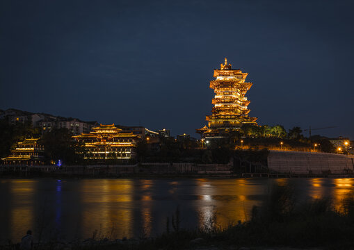 绵阳越王楼夜景