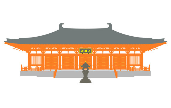 單檐廡殿透視插畫