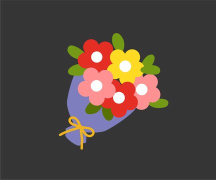 矢量卡通花束