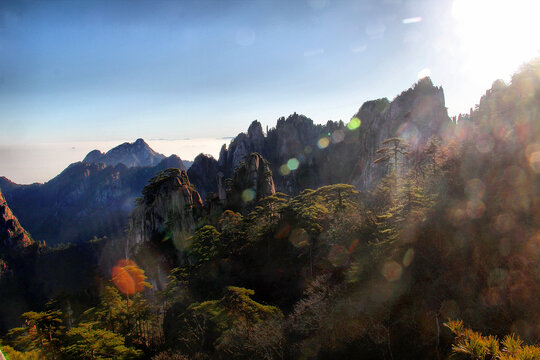 黄山风景黄山山峰