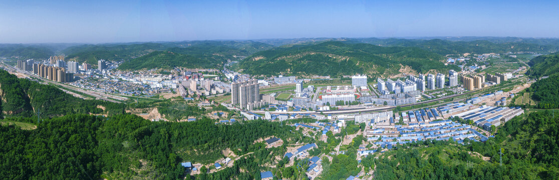 甘泉县城全景图