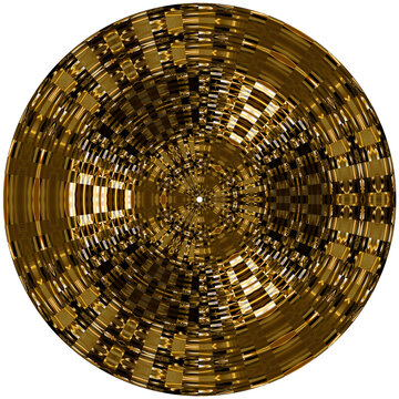 金色圓形圖案紋理