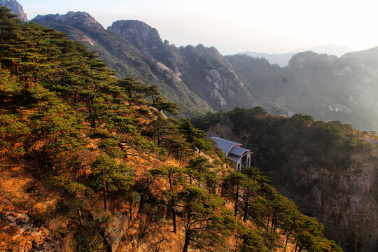 黄山山顶远眺