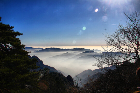 黄山云海黄山远眺