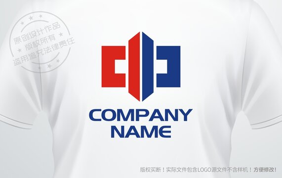 中字logo建筑公司标志