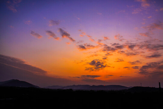 晚霞夕阳黄昏