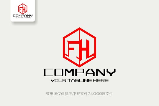 FH标志FH字母logo