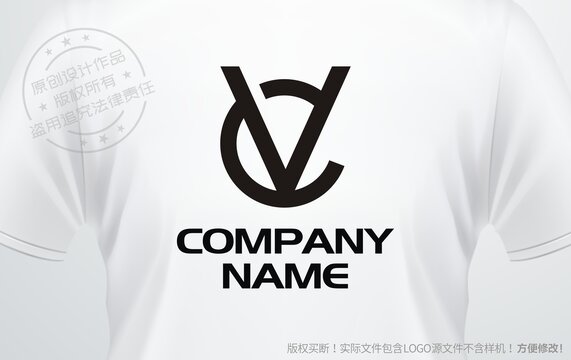 字母VC设计logo