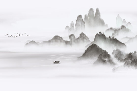 水墨山水畫