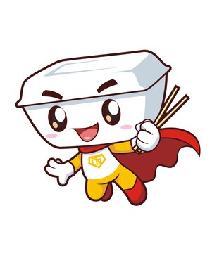卡通可愛飯盒小超人