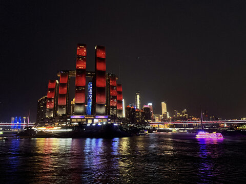 重庆来福士夜景