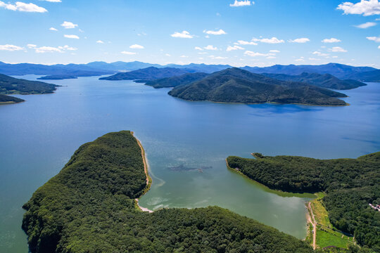 吉林市松花湖夏季自然风光航拍