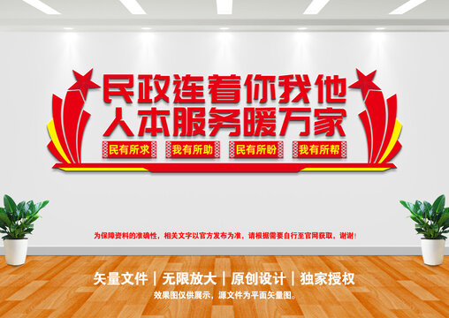 民政形象墻