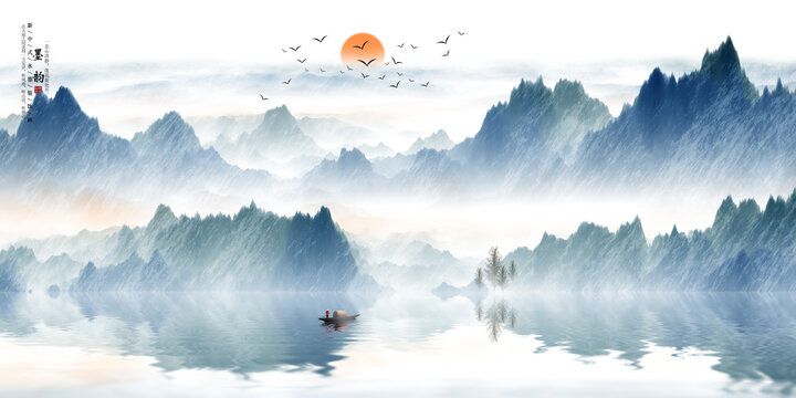 水墨山水畫(huà)