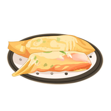 國(guó)風(fēng)手繪天津美食炸卷圈