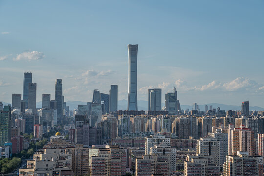 北京国贸cbd城市建筑全景