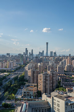 北京国贸cbd城市建筑全景