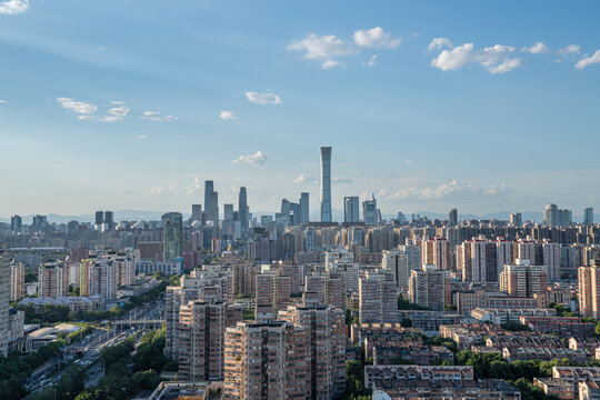 北京国贸cbd城市建筑全景