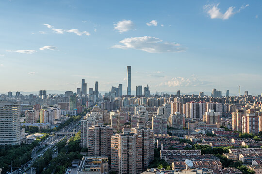 北京国贸cbd城市建筑全景