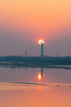 黄河夕阳