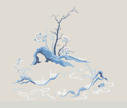 山石樹木