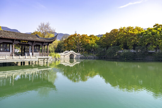 浙江台州临海市东湖美景