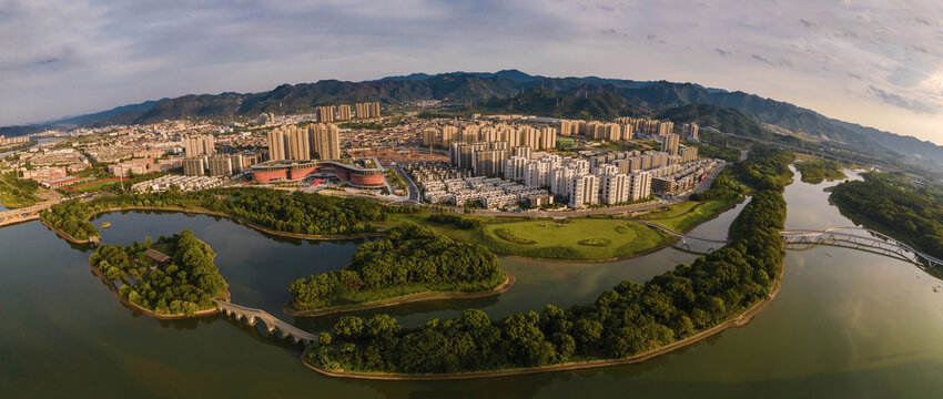 天台县风光全景