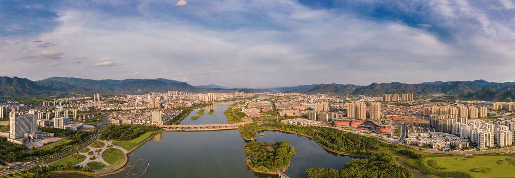 天台县风光全景