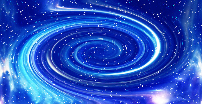 高清藍(lán)色星空旋渦背景