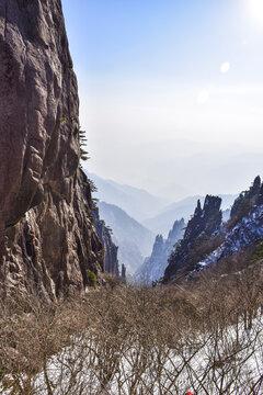 安徽黄山雪后风景